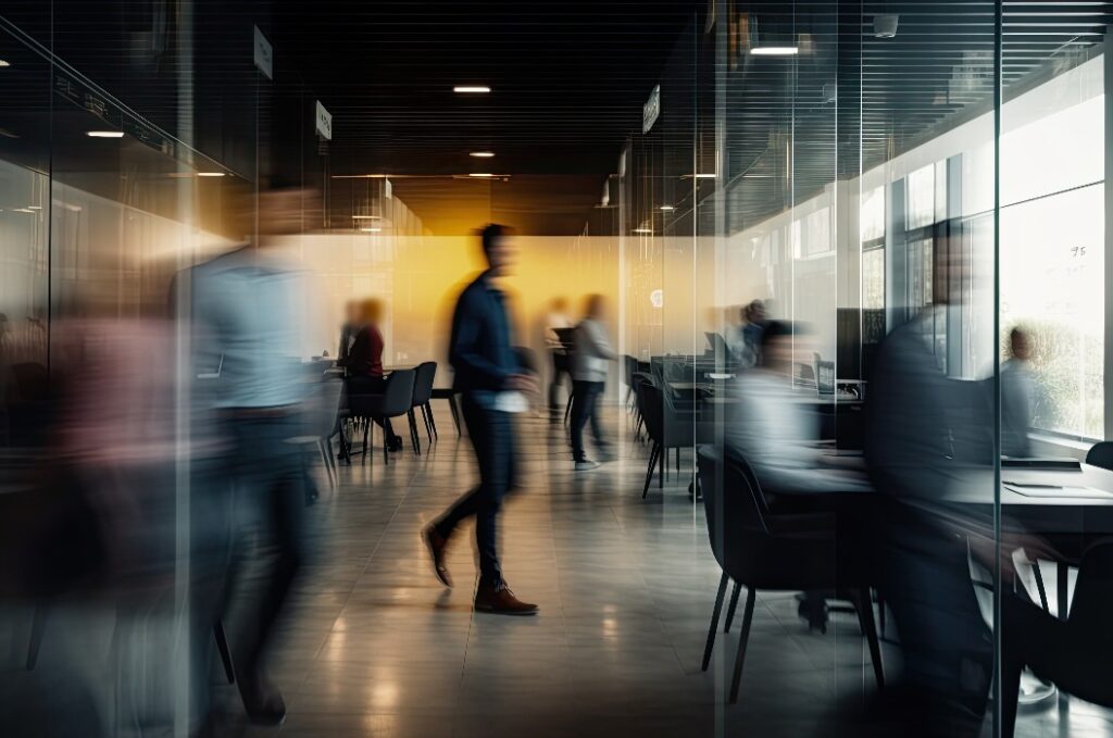 Aufnahme des Büroalltags am Arbeitsplatz